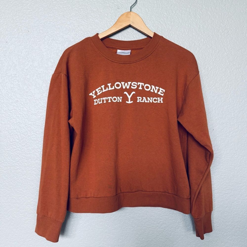 Yellowstone Dutton Ranch Rust Burnt Orange Sweatshirt S